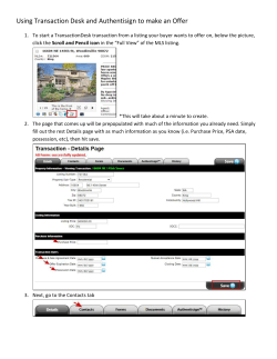 Using Transaction Desk and Authentisign for Offer