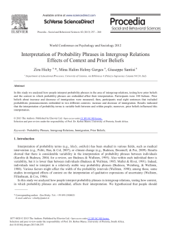 Interpretation of Probability Phrases in Intergroup