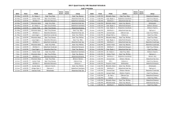 2017 Quad County 10U Baseball Schedule