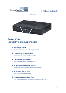 Installation Guide iDirect Evolution X1 (indoor)