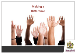Making a Difference Customer Involvement Strategy 2015