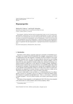 Hyperproperties - Semantic Scholar