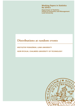 Distributions at random events - Open Journal Systems at Lund
