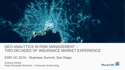 Geo-Analytics in Risk Management- Two Decades of