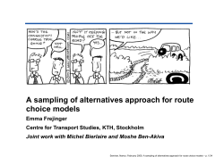 A sampling of alternatives approach for route choice models