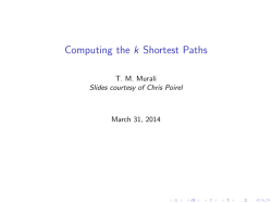 Computing the k Shortest Paths
