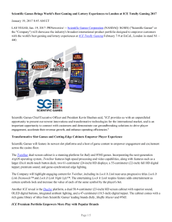 Scientific Games Brings World`s Best Gaming and Lottery