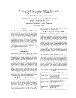 Protecting Mobile Agents Using Threat Diagnostic Tree