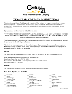 Move Out Instructions - Judge Fite Management Company