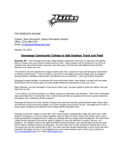 Onondaga Community College to Add Outdoor Track and Field