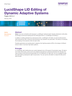 LucidShape LID Editing of Dynamic Adaptive Systems