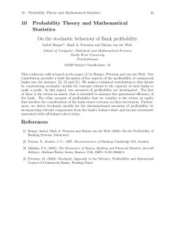 10 Probability Theory and Mathematical Statistics On the stochastic