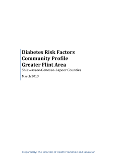 Diabetes Risk Factors Community Profile Greater Flint Area