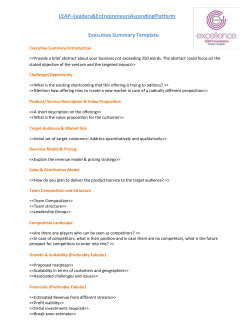 Executive Summary Template