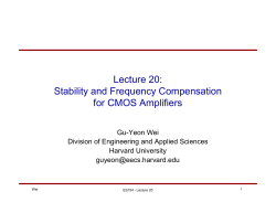 Stability and Frequency Compensation for CMOS Amplifiers
