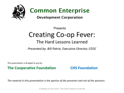 Creating Co-op Fever