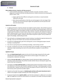 Outcomes - School Improvement Liverpool