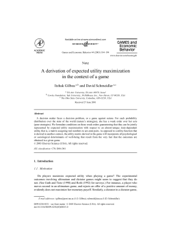 A derivation of expected utility maximization in the