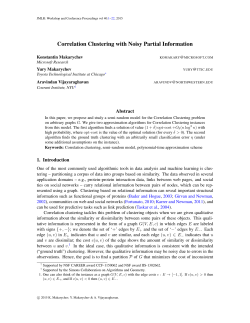Correlation Clustering with Noisy Partial Information