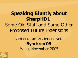 SharpHDL &ndash; An Overview
