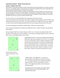 ASSOCIATION CROQUET - BRONZE TACTICS AND PLAY LESSON 2