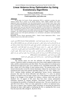 Linear Antenna Array Optimization by Using Evolutionary Algorithms