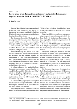 Large scale grain fumigations using pure cylinderized phosphine