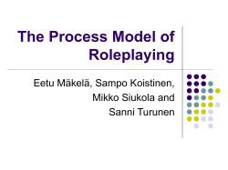 The Process Model of Roleplaying
