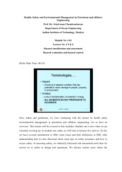 Health, Safety and Environmental Management in Petroleum