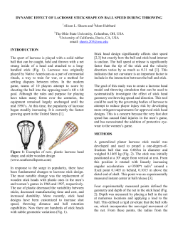 Dynamic Effect of Lacrosse Stick Shape on Ball Speed During