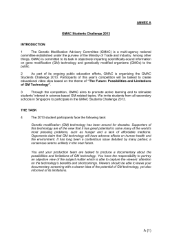 ANNEX A GMAC Students Challenge 2013 INTRODUCTION 1 The