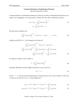 Constant Elasticity of Substitution Demand