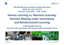 Human Learning vs. Machine Learning: Decision Making under