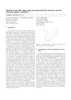 Heating in wire-like target using laser