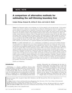 A comparison of alternative methods for estimating the self