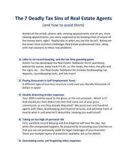 The 7 Deadly Tax Sins of Real Estate Agents