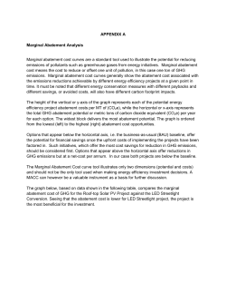 APPENDIX A Marginal Abatement Analysis Marginal abatement cost