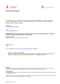 University of Groningen Evolutionary games played by multi