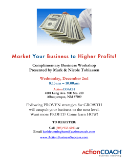 Market Your Business to Higher Profits!