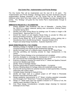 City Centre Plan - Implementation and Priority Strategy The City