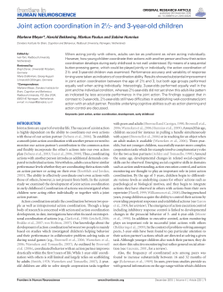 Joint action coordination in 2½- and 3-year