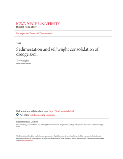 Sedimentation and self weight consolidation of dredge spoil