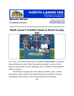 North Lamar`s Franklin heads to Alcorn to play ball