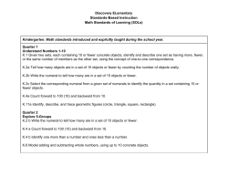 Math standards - Discovery Elementary School