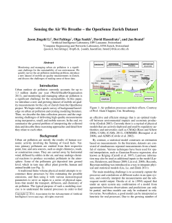 Sensing the Air We Breathe - the Opensense - Infoscience