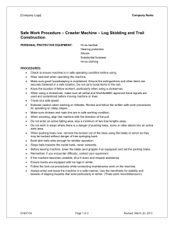 Safe Work Procedures