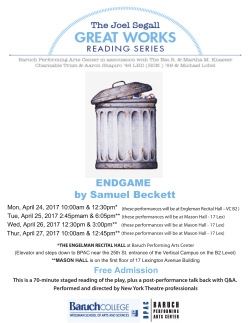 ENDGAME by Samuel Beckett