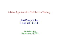 A New Approach for Distribution Testing