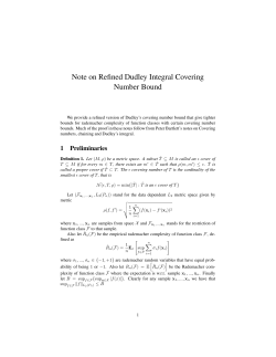 Note on Refined Dudley Integral Covering Number Bound