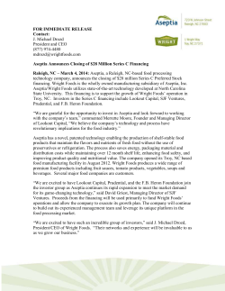 Aseptia-Wright Foods Press Release &ndash; Series C (1)